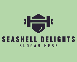 Fitness Barbell Gym logo design