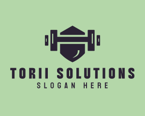 Fitness Barbell Gym logo design