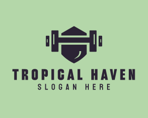 Fitness Barbell Gym logo design