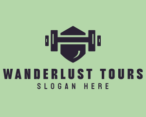 Fitness Barbell Gym logo design