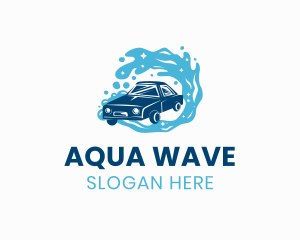 Bubble Waves Car Wash logo design