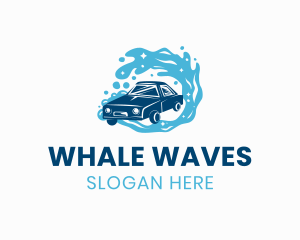 Bubble Waves Car Wash logo design