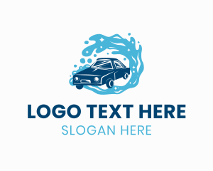 Transportation - Bubble Waves Car Wash logo design