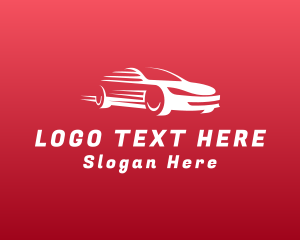 Road Trip - Fast Sports Car Racer logo design