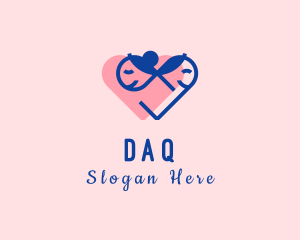 Parent - Dating Heart Couple logo design