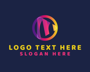 Vlogger - Creative Media Letter M logo design