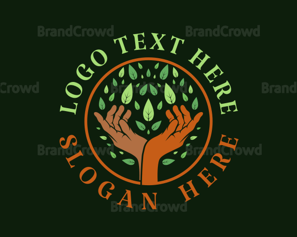 Wellness Hand Tree Logo