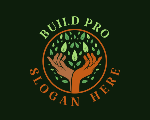 Support - Wellness Hand Tree logo design