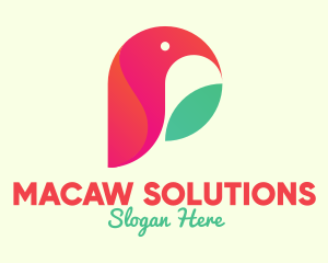 Macaw - Pink Wildlife Bird logo design