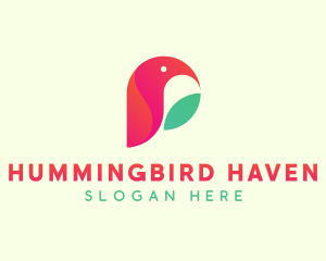 Pink Wildlife Bird logo design