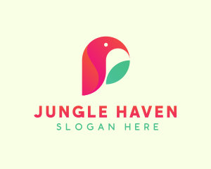 Pink Wildlife Bird logo design