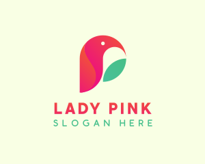 Pink Wildlife Bird logo design