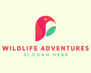 Pink Wildlife Bird logo design