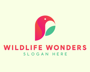 Pink Wildlife Bird logo design