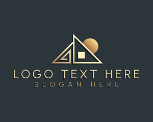 Realtor - Geometric Sun Roofing logo design