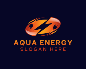 Lightning Plug Energy logo design