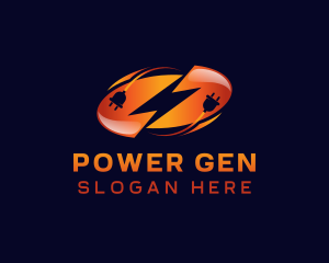 Generator - Lightning Plug Energy logo design