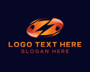 Charger - Lightning Plug Energy logo design