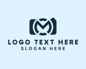 Camera App - Letter M Photography logo design
