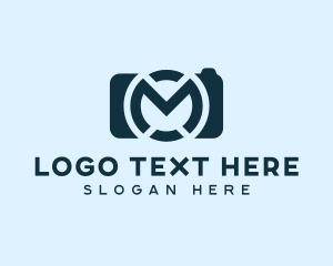 Image - Camera Photography Letter M logo design