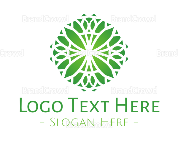 Green Gradient Flower Logo