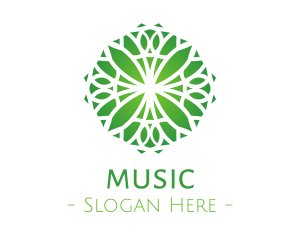 Pattern - Green Gradient Flower logo design