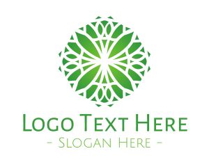 Green Flower - Green Gradient Flower logo design