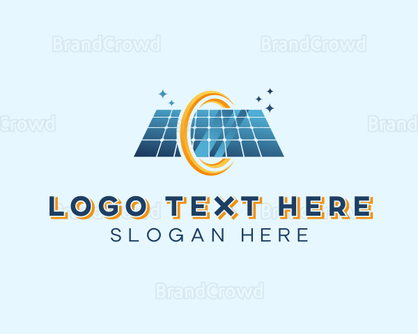 Solar Panel Renewable Energy Logo