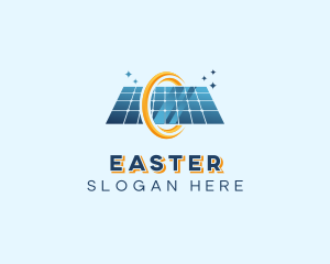 Solar Panel Renewable Energy Logo