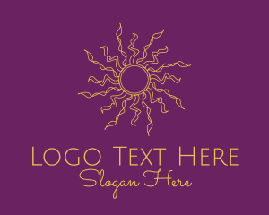 Fortune Teller - Dainty Astrology Sun logo design