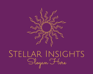 Dainty Astrology Sun  logo design