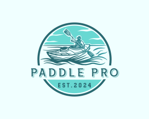 Ocean Kayaking Adventure logo design