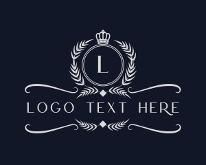 Couture - Leaf Crown Ornament logo design