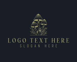 Holistic - Mushroom Botany Garden logo design