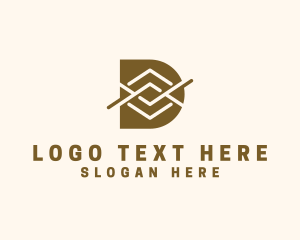 Property Developer - Elegant Diamond Letter D logo design