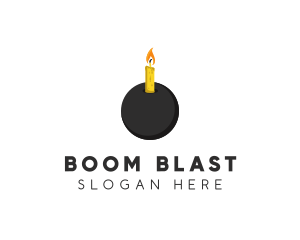 Wax Candle Bomb  logo design