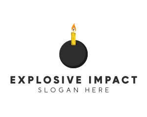 Wax Candle Bomb  logo design