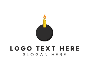 Candle - Wax Candle Bomb logo design
