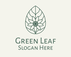 Botany - Green Monoline Flower Leaf logo design