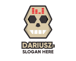 Edm - DJ Skull Equalizer logo design
