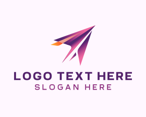 Shipment - Plane Aviation Logistics logo design