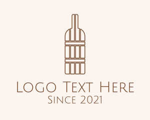 Winery - Brown Barrel Bottle logo design