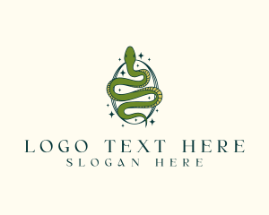 Fortune Teller - Mystical Snake Serpent logo design