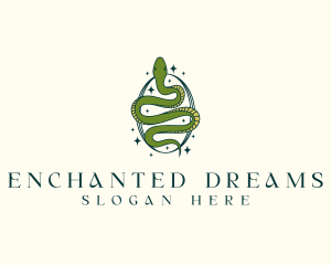 Mystical Snake Serpent logo design