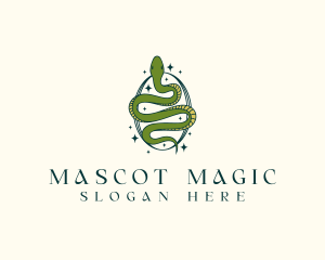 Mystical Snake Serpent logo design