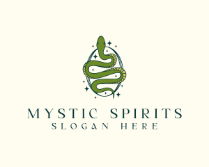 Mystical Snake Serpent logo design