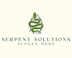 Mystical Snake Serpent logo design