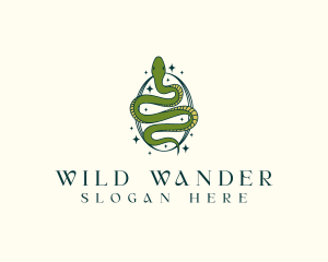 Mystical Snake Serpent logo design