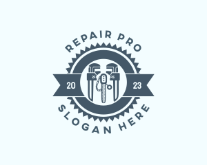 Wrench Plumbing Repair logo design