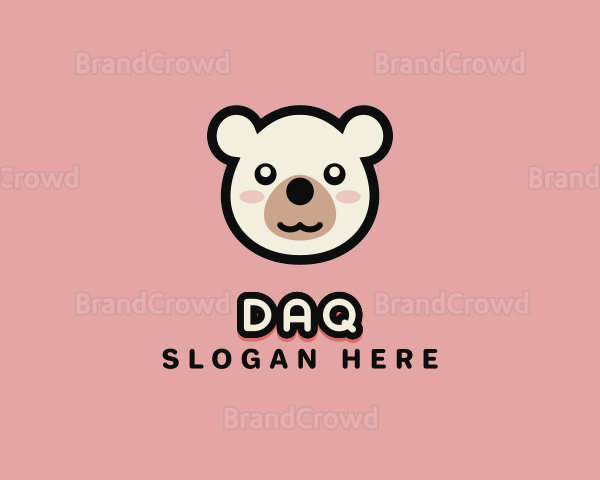 Cute Bear Face Logo